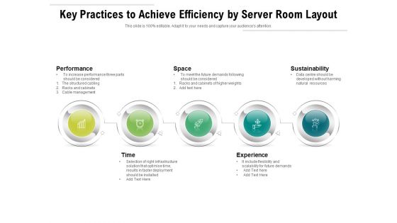 Key Practices To Achieve Efficiency By Server Room Layout Ppt PowerPoint Presentation File Portfolio PDF