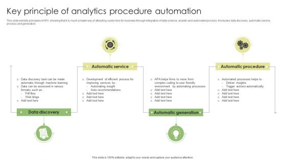 Key Principle Of Analytics Procedure Automation Demonstration PDF