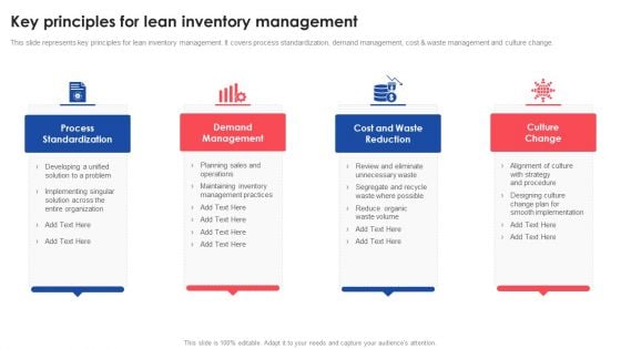 Key Principles For Lean Inventory Management Deploying And Managing Lean Infographics PDF Key Principles For Lean Inventory Management Deploying And Managing Lean Infographics PDF
