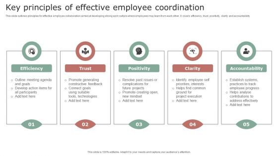 Key Principles Of Effective Employee Coordination Guidelines PDF