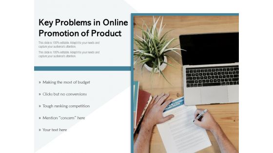 Key Problems In Online Promotion Of Product Ppt PowerPoint Presentation Icon Pictures PDF