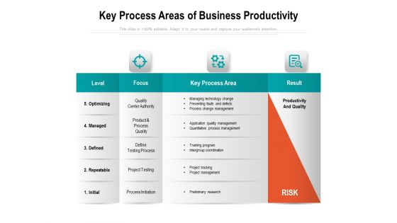 Key Process Areas Of Business Productivity Ppt PowerPoint Presentation Summary Inspiration PDF