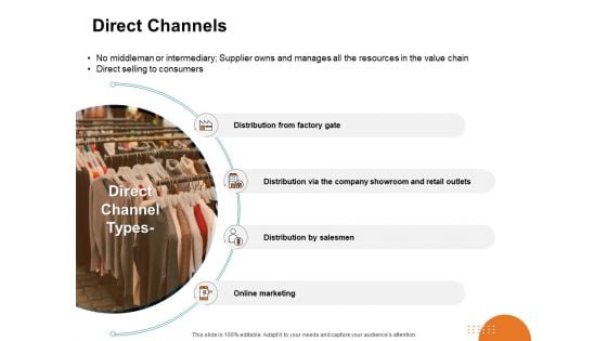 Key Product Distribution Channels Direct Channels Ppt Inspiration Slides PDF