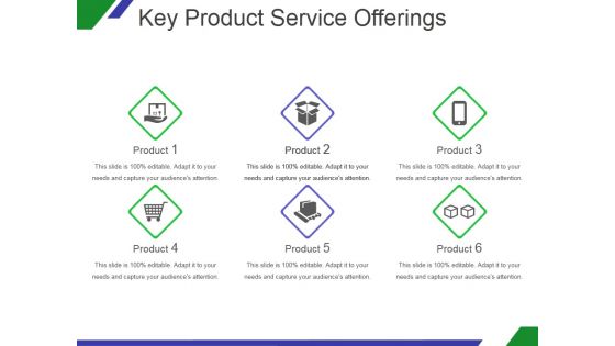 Key Product Service Offerings Template 2 Ppt PowerPoint Presentation Slide Download