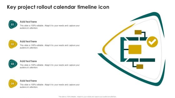 Key Project Rollout Calendar Timeline Icon Background PDF