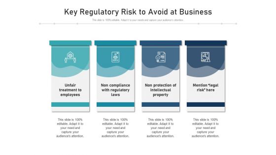 Key Regulatory Risk To Avoid At Business Ppt PowerPoint Presentation File Template PDF