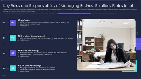Key Roles And Responsibilities Of Managing Business Relations Professional Topics PDF