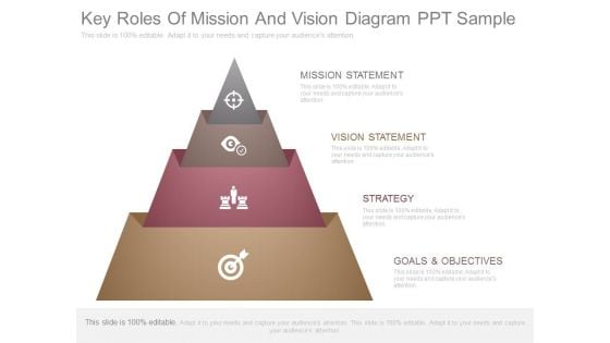 Key Roles Of Mission And Vision Diagram Ppt Sample