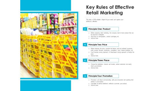 Key Rules Of Effective Retail Marketing Ppt PowerPoint Presentation Ideas Smartart PDF