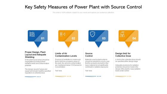 Key Safety Measures Of Power Plant With Source Control Ppt PowerPoint Presentation File Skills PDF