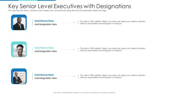Key Senior Level Executives With Designations Ppt Outline File Formats
