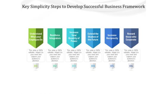 Key Simplicity Steps To Develop Successful Business Framework Ppt PowerPoint Presentation File Display PDF