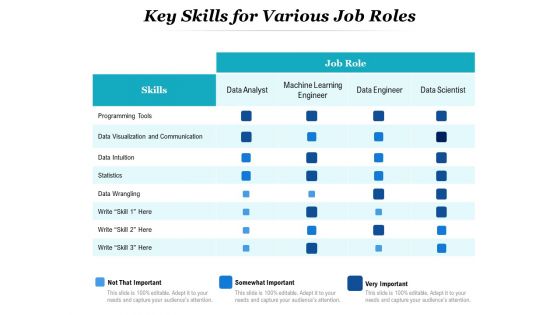 Key Skills For Various Job Roles Ppt PowerPoint Presentation Pictures Portrait PDF