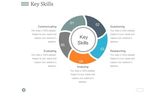 Key Skills Template 1 Ppt PowerPoint Presentation Summary Visuals