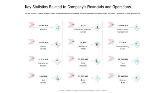 Key Statistics Related To Companys Financials And Operations Professional PDF