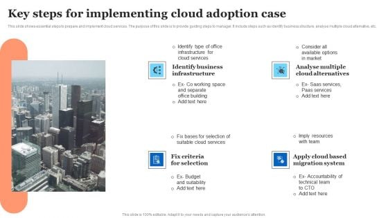 Key Steps For Implementing Cloud Adoption Case Designs PDF Key Steps For Implementing Cloud Adoption Case Designs PDF