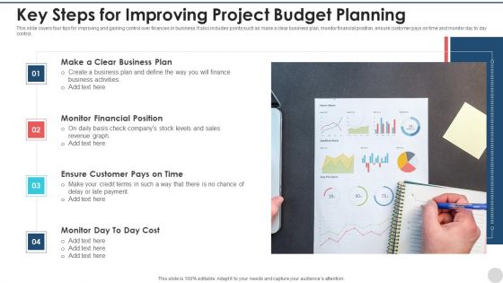 Key Steps For Improving Project Budget Planning Pictures PDF