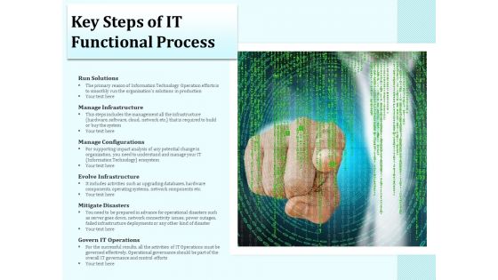 Key Steps Of IT Functional Process Ppt PowerPoint Presentation Gallery File Formats PDF