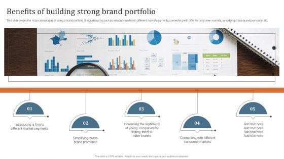 Key Steps To Develop Brand Portfolio Benefits Of Building Strong Brand Portfolio Mockup PDF