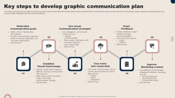 Key Steps To Develop Graphic Communication Plan Microsoft PDF