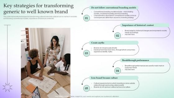 Key Strategies For Transforming Generic To Well Known Brand Adopting Culture Branding Strategy Clipart PDF Key Strategies For Transforming Generic To Well Known Brand Adopting Culture Branding Strategy Clipart PDF