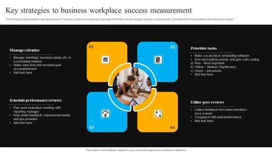 Key Strategies To Business Workplace Success Measurement Introduction PDF