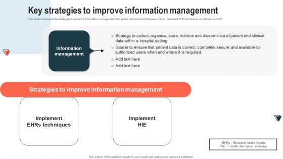 Key Strategies To Improve Information Management Brochure PDF