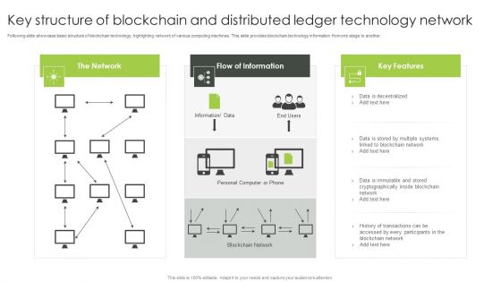 Key Structure Of Blockchain And Distributed Ledger Technology Network Formats PDF