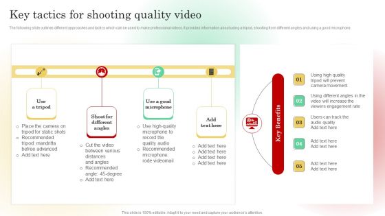 Key Tactics For Shooting Quality Video Demonstration PDF