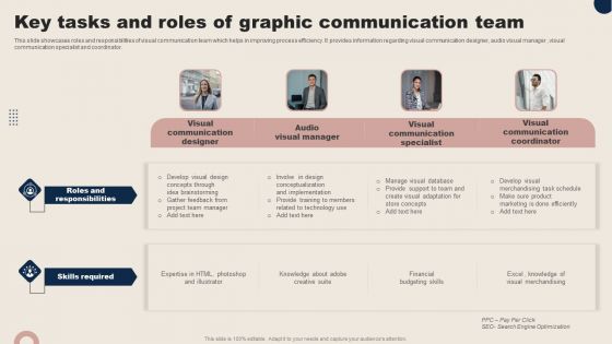 Key Tasks And Roles Of Graphic Communication Team Graphics PDF