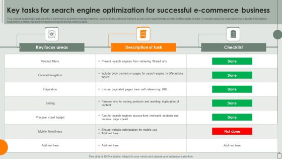 Key Tasks For Search Engine Optimization For Successful E Commerce Business Ideas PDF Key Tasks For Search Engine Optimization For Successful E Commerce Business Ideas PDF