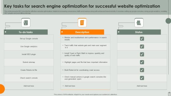 Key Tasks For Search Engine Optimization Ppt PowerPoint Presentation Complete Deck With Slides Slide06