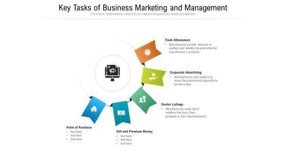 Key Tasks Of Business Marketing And Management Ppt PowerPoint Presentation Styles Portfolio PDF