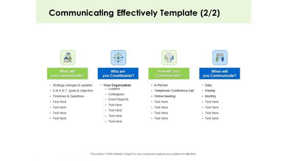 Key Team Members Communicating Effectively Communicate Ppt Visual Aids Show PDF