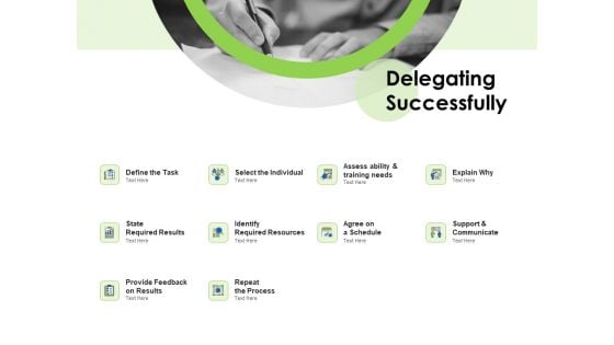 Key Team Members Delegating Successfully Ppt Show Brochure PDF