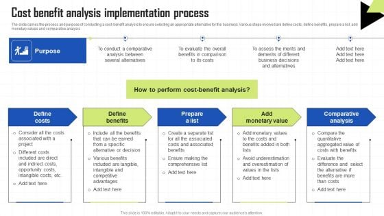 Key Techniques To Enhance Cost Efficiency Cost Benefit Analysis Implementation Process Infographics PDF