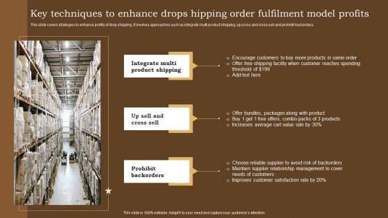 Key Techniques To Enhance Drops Hipping Order Fulfilment Model Profits Demonstration PDF