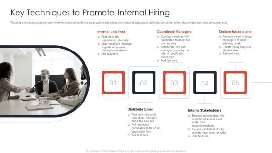 Key Techniques To Promote Internal Hiring Ppt Outline Slideshow PDF