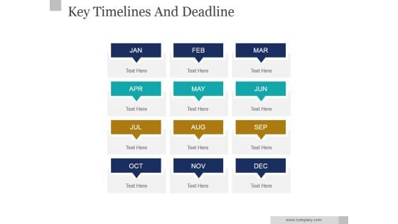 Key Timelines And Deadline Ppt PowerPoint Presentation Background Image