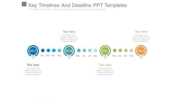 Key Timelines And Deadline Ppt Templates