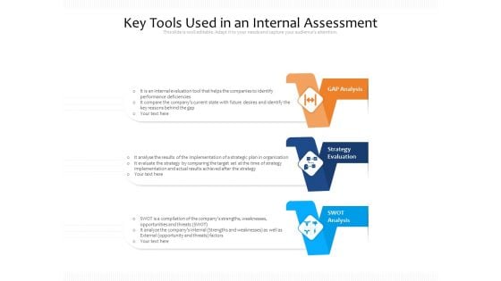 Key Tools Used In An Internal Assessment Ppt PowerPoint Presentation Portfolio Graphics Template PDF