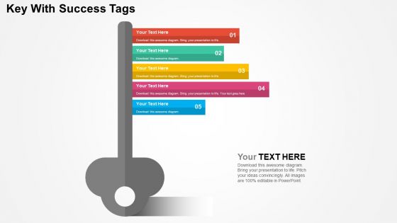 Key With Success Tags PowerPoint Templates