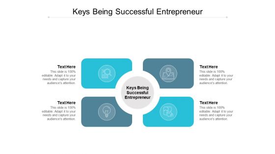 Keys Being Successful Entrepreneur Ppt PowerPoint Presentation Outline Themes Cpb