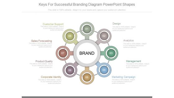 Keys For Successful Branding Diagram Powerpoint Shapes