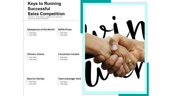 Keys To Running Successful Sales Competition Ppt PowerPoint Presentation Model Templates PDF