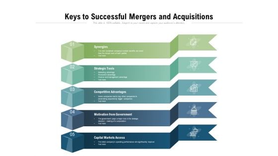 Keys To Successful Mergers And Acquisitions Ppt PowerPoint Presentation Portfolio Influencers