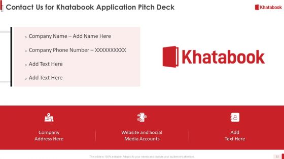 Khatabook Application Pitch Deck Ppt PowerPoint Presentation Complete Deck With Slides