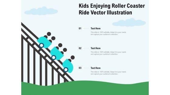 Kids Enjoying Roller Coaster Ride Vector Illustration Ppt PowerPoint Presentation Icon Professional PDF