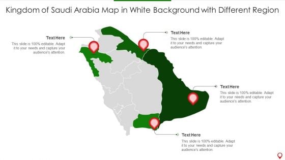 Kingdom Of Saudi Arabia Map In White Background With Different Region Inspiration PDF