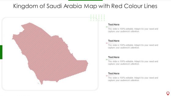 Kingdom Of Saudi Arabia Map With Red Colour Lines Topics PDF